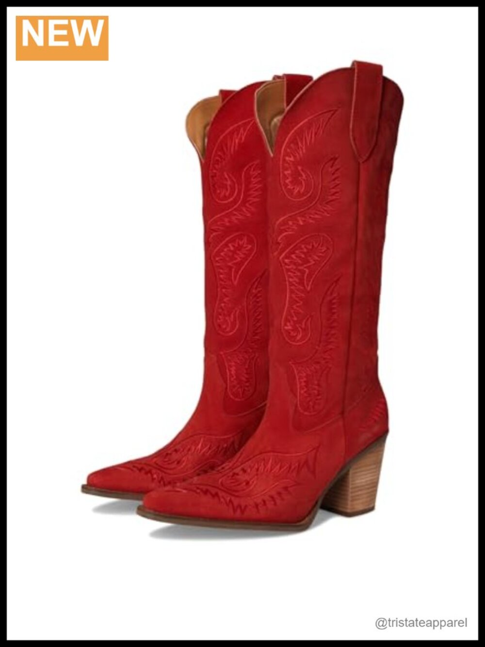 Dingo Suede Snip Toe Over the Knee Dress Boots Pull-On Block Heel